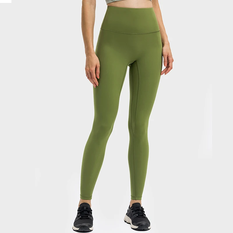 

custom fitness women no front seam workout leggings nude slim fit gym track pants