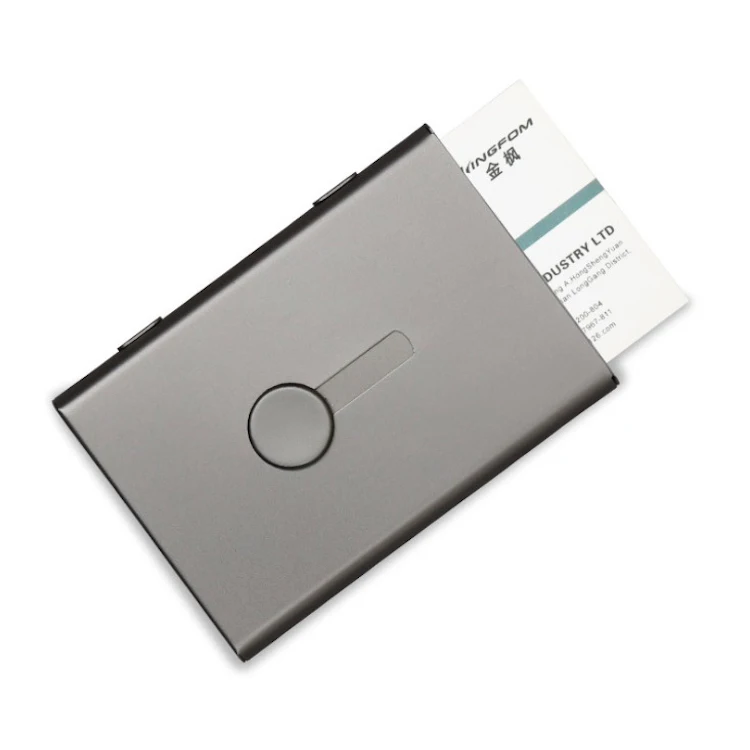 

Slim Business Card Wallet Metal Case Professional Pocket Business Name Card Holder for Men & Women