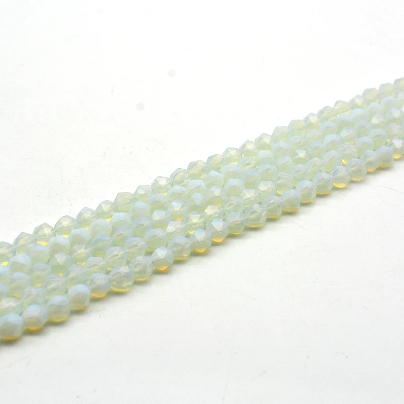 

NAPOLN Trade Insurance High Quality 6/8/10/12mm Natural Faceted Opalite Beads, White