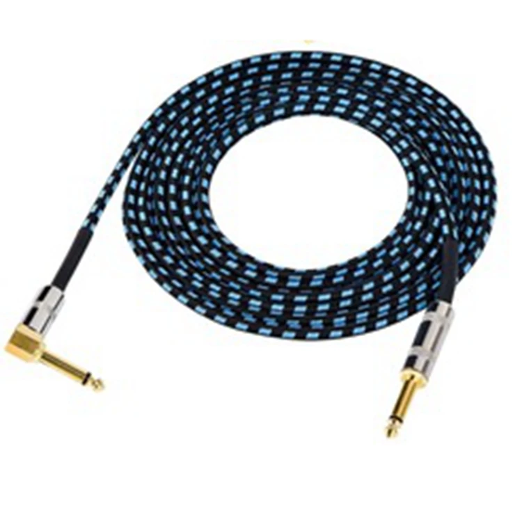 

High end jack cable Braid Gold Plated Connector coaxial 22 AWG OFC wire ce TRS stringed low noise guitar instrument cable line