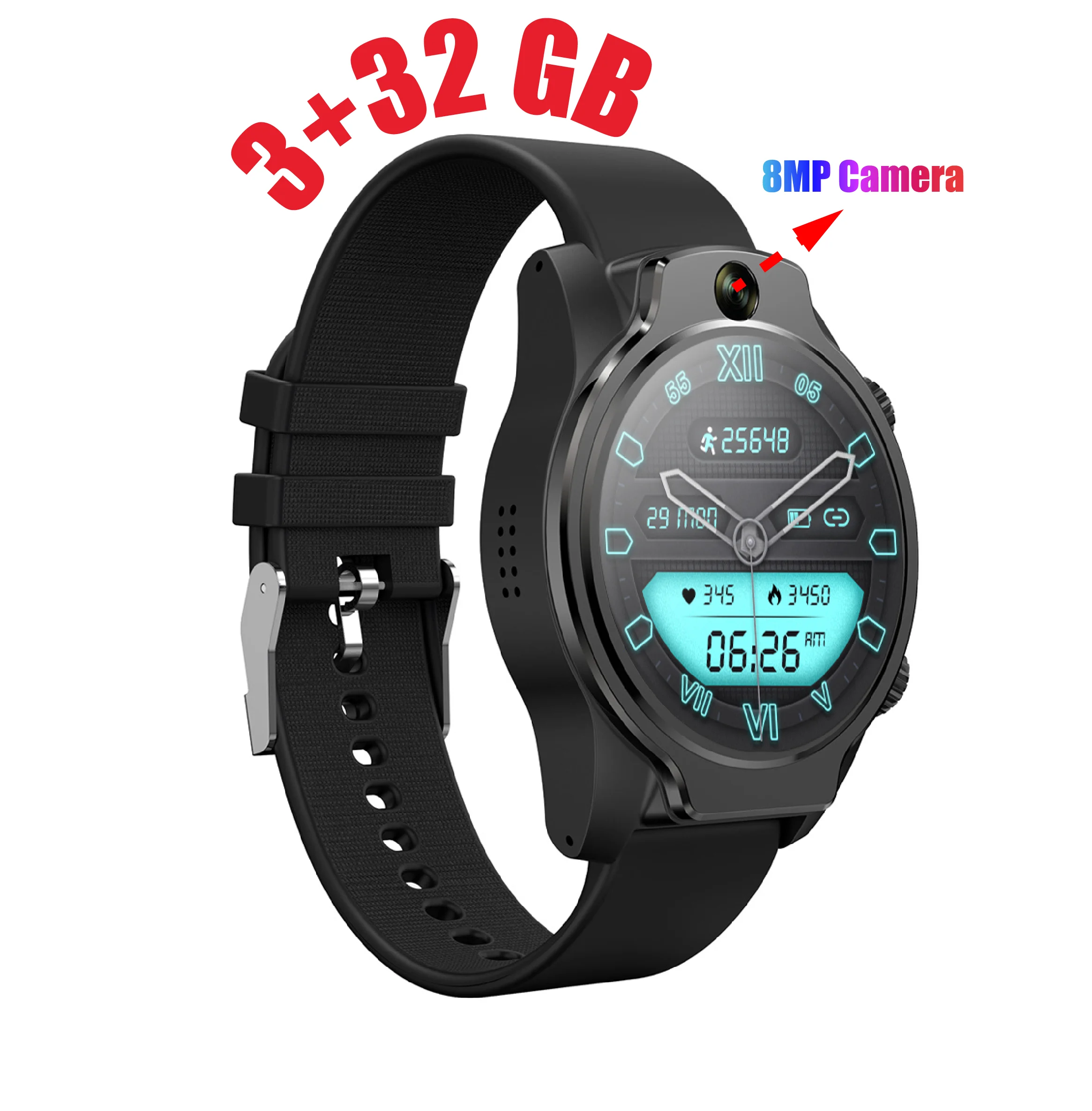 

Smart Watch 2022 4G Adult GPS Smart watch phone S10 3GB+32GB Big storage APP download 8MP Dual Camera Swimming