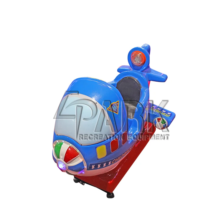 

Coin operated Blue Plane Kiddie Ride simulator racing game machine for kid arcade games machines for sale