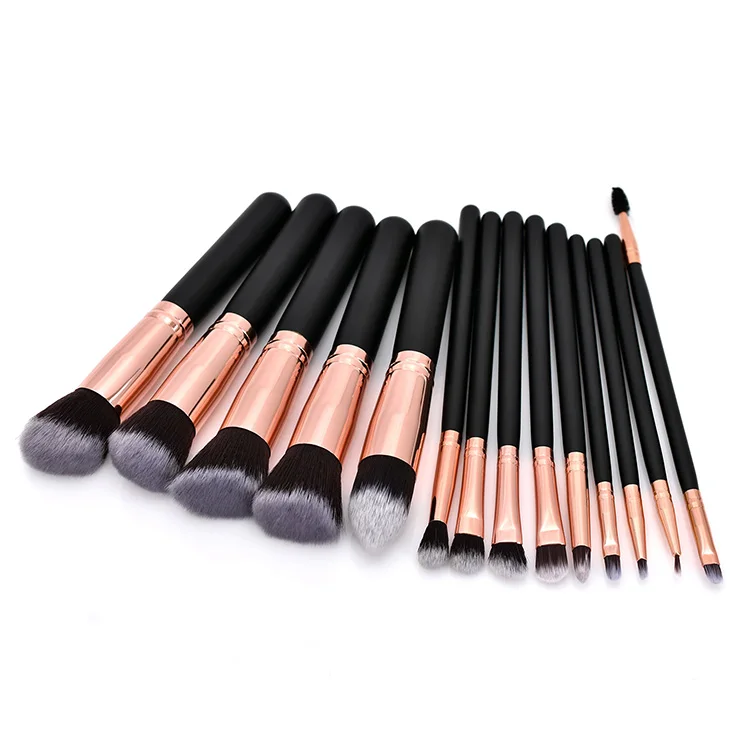 

Hot Selling 14pcs/set Wooden Handle Makeup Brush Kits Professional Foundation Eyebrow Brush Contour Blending Powder Makeup Tools