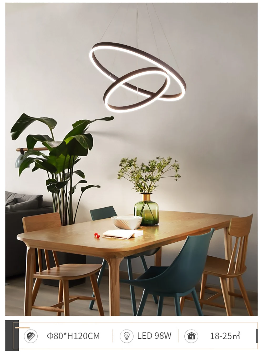 Hotel Lobby Residential Fashion design LED Chandelier Circular Pendant Light