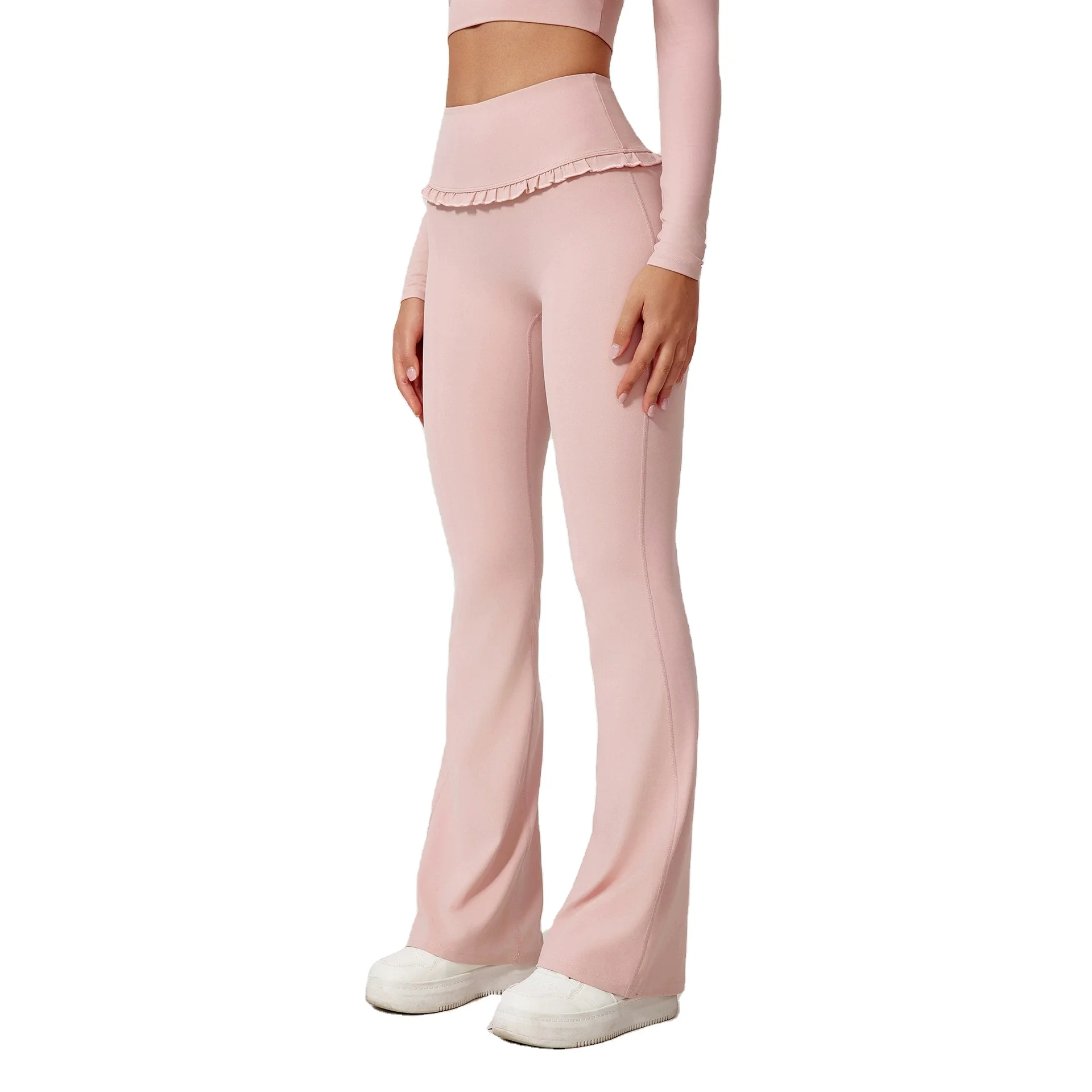 Breathable Knit Micro Flared Track Pants