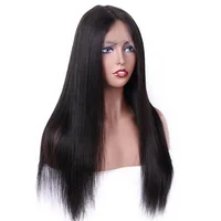

2019 RLN New Fashion Brazilian real 100% human remy/virgin hair swiss lace front Straight Wigs