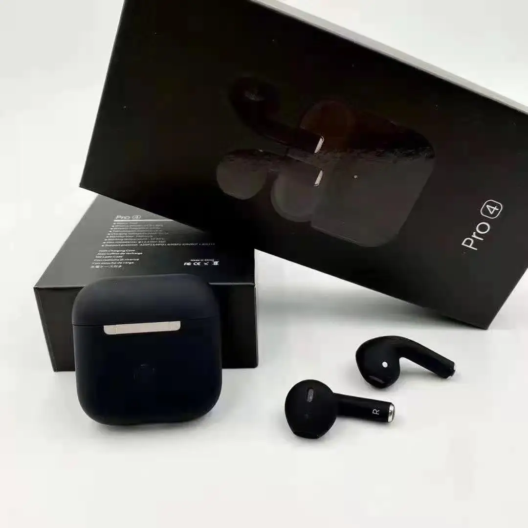 

2021 Top selling TWS PRO 4 BT5.0 Siri Earphone touch-controlled Wireless Earphone Pro4 pk pro 10 pro 12, Black/white