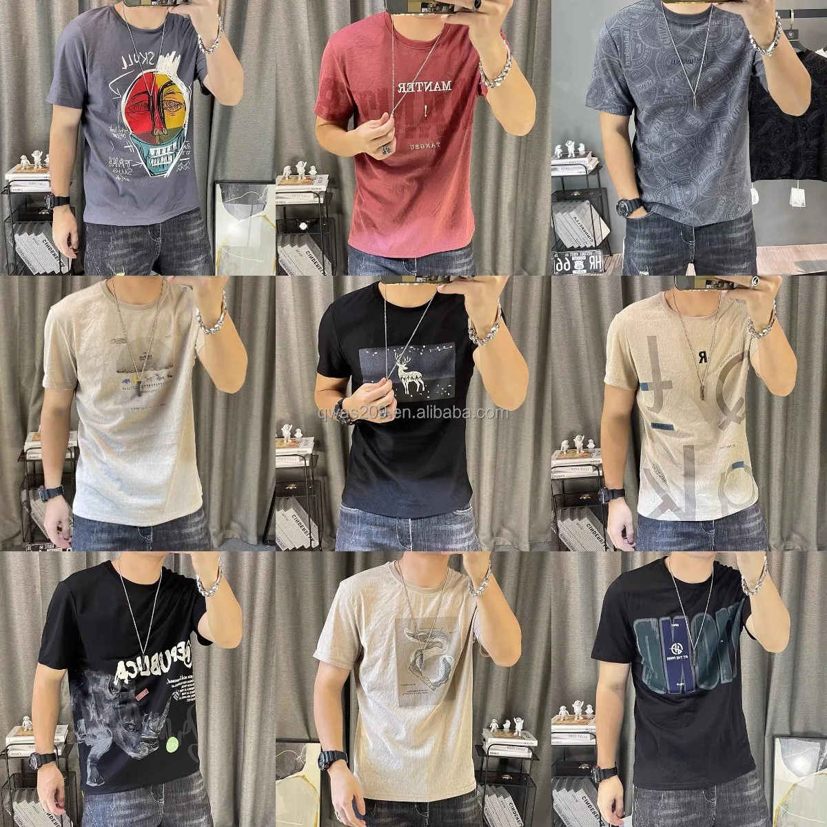 

High-quality Men's T-shirt 2022 pure cotton T-shirt multi-style printed T-shirt