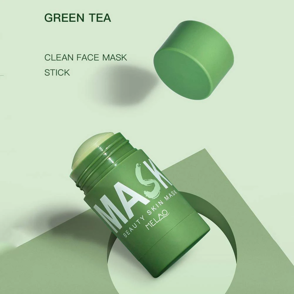 
Private label organic natural green tea purifying clay face mask stick deep cleansing oil control for skin facial care 