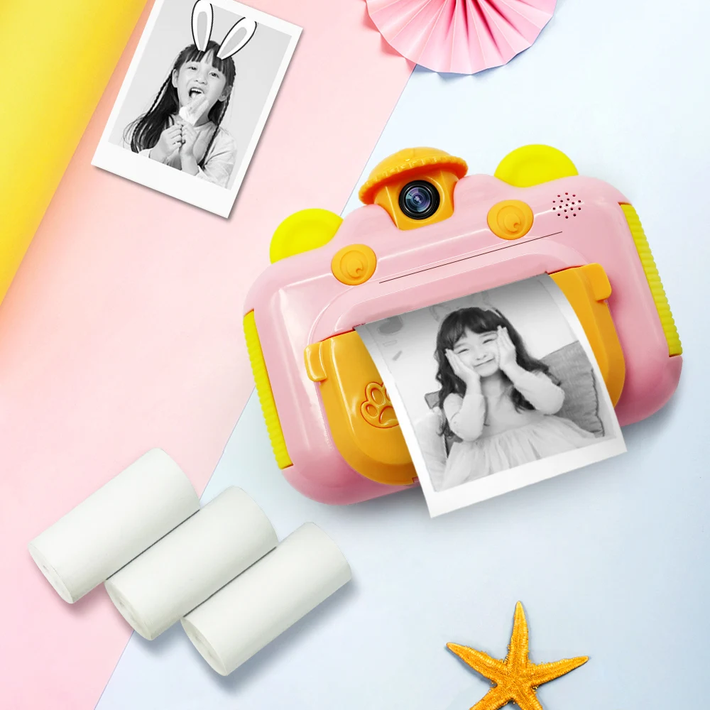 

2020 New 8M Pixels 1080P HD Instant Camera Kit for Children 1000 mAh Built-in Battery Fast Charging Fast Print Low Price