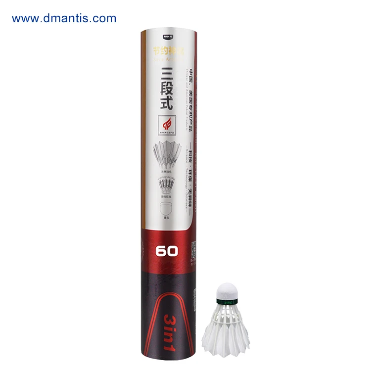 Speed 77 Shuttlecock Badminton D60 with Top Class Duck Feather and New Technology 3in1