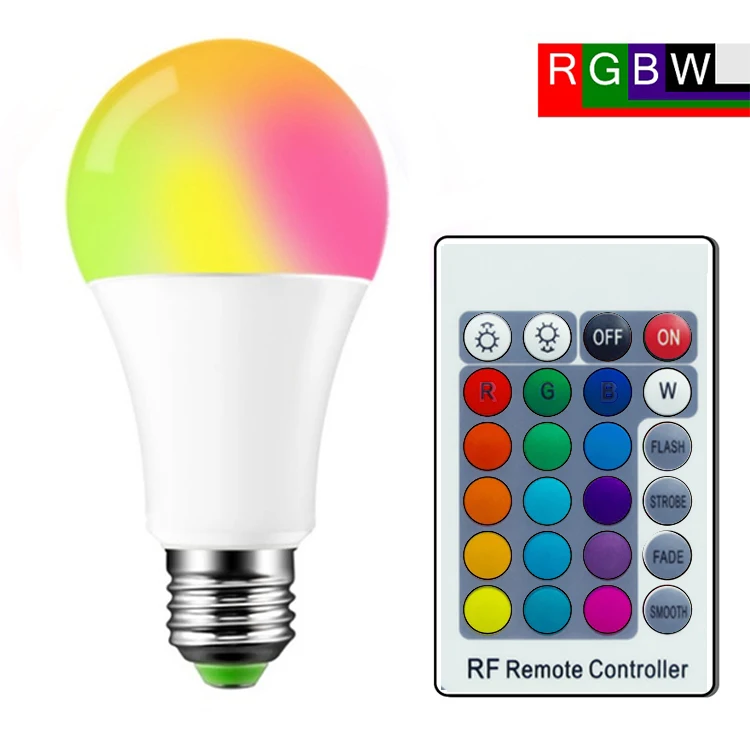A60 E27 9W Infrared Ray Remote Control Decorative Lumen Lamp Led Motion Sensor Light Bulb