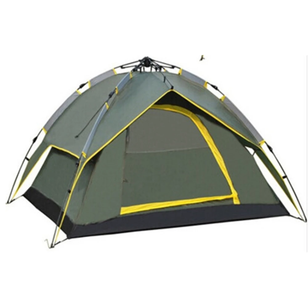 

3-4 Person Hydraulic Automatic Camping Tent Double Layer Instant Setup Outdoor Family Tent Portable Backpacking Tent for Hiking, 2 colors available