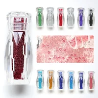 

Bottle Crystal Caviar Beads Nail Rhinestones Micro Bead Gravel Multicolor Strass Crystal Stickers For 3D Nails Art Decorations