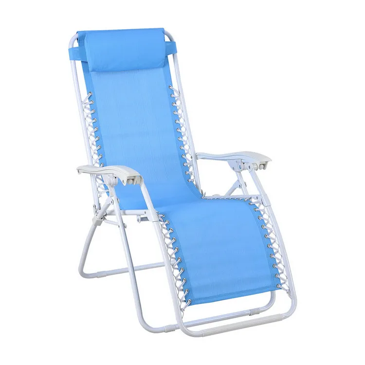Folding Recliner Zero Gravity Relax Beach Chair Fishing Chair Steel