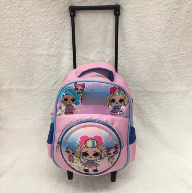 

kids trolley wheeled Backpack children backpack with Wheels Trolley Bag Rolling backpack Bag For girl boy school