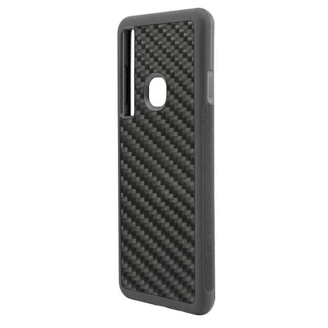 

For samsung a9 Plastic groove 3K carbon fiber mobile phone shell phone cases, Black, also can custom blue, red color