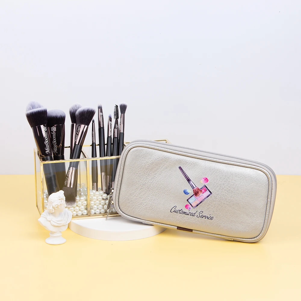 

TuoLiDi 10pcs pink Acrylic vegan Brocha de maquillaje custom private label makeup brush set with case makeup brush set