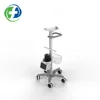 Five wheel IV pole stand medical equipment monitor trolley ecg cart mobile computer workstation remote clinic nursing trolley