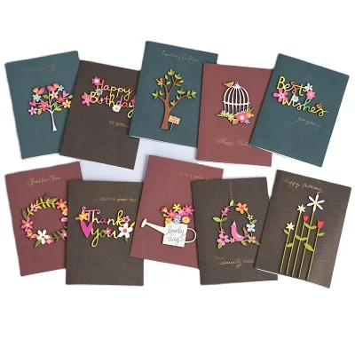 
Vintage woodcarving patch greeting card promotional thank you card decorating birthday cards 