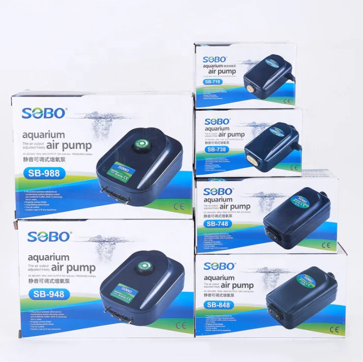 

Wholesale SOBO SB-718/738/748/848/948/988 Aquarium Fish Air Pump, Black