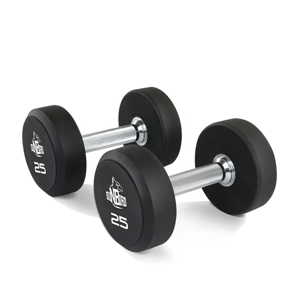 

Commercial use customized logo rubber dumbbell, Black