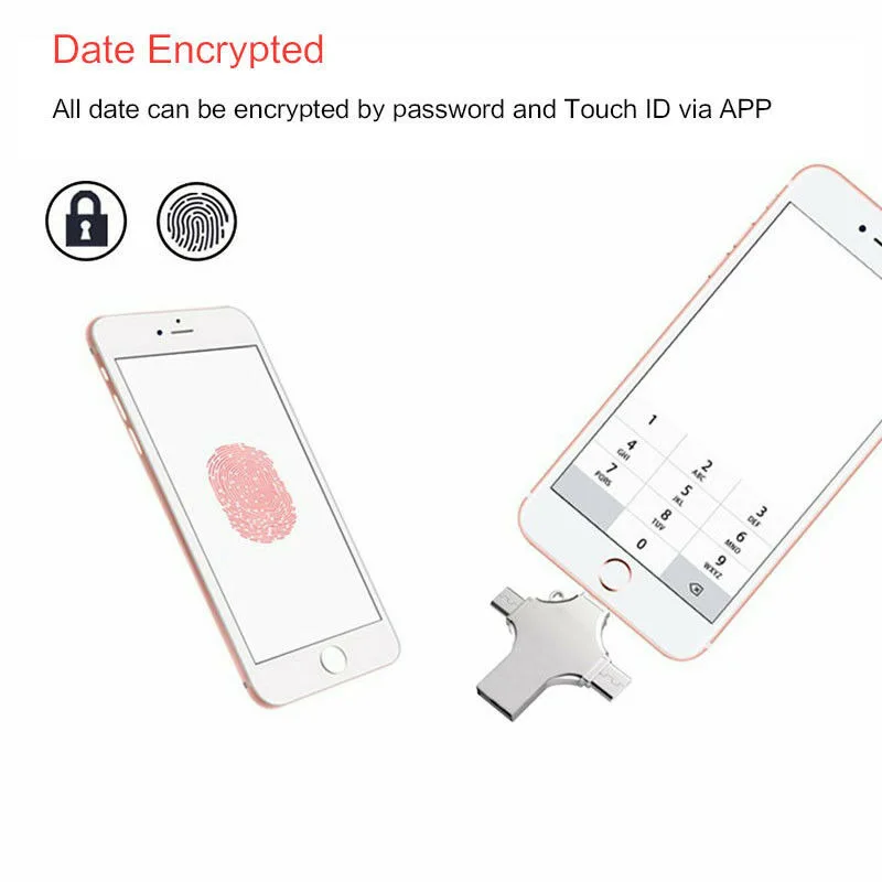 Gitra Unique OTG 4 In 1 USB Flash Drive Memory Stick Smart Phone 16GB 128GB - ANKUX.COM