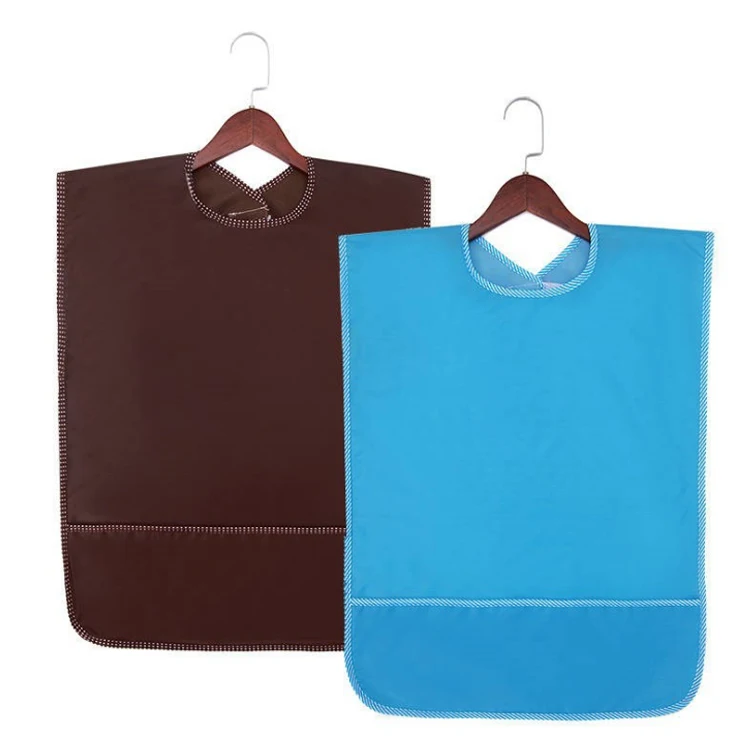 

FreeExport Quality guaranteed old man bib adult three dimensional meal pocket waterproof leak proof plus size adult bib