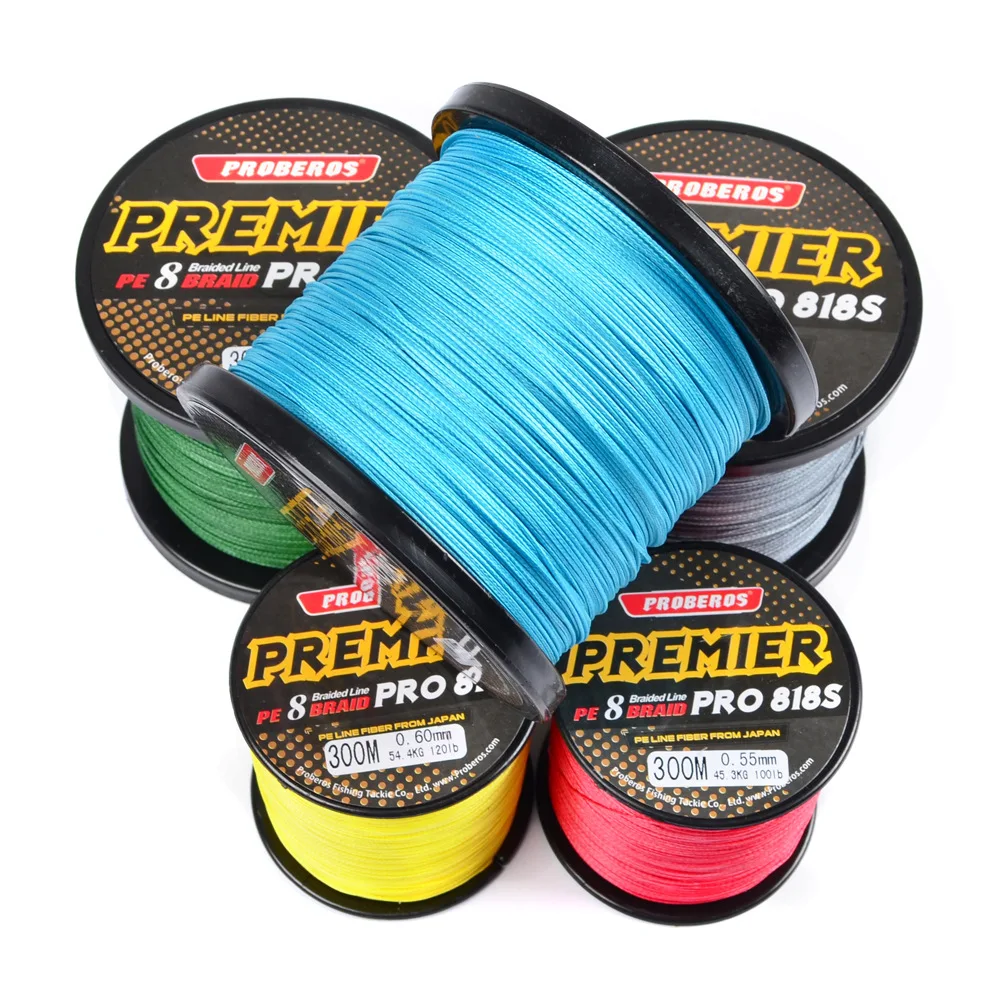 300M PE 8 Strands Braided Drag Max 15-300LB Fishing Line For Saltwater Multifilament Fishing Tools, 5 colors