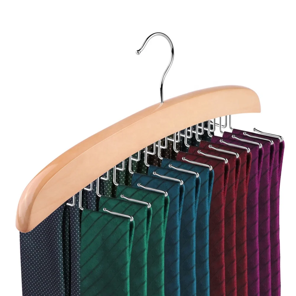 Custom Size Portable Space Saving Tie Belt Rack Closet Organizer For Homeuse