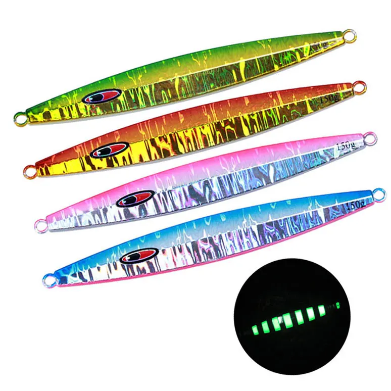 

2021 New arrival Custom slow pitch jigs metal jig lure for sea fishing, 5 colors