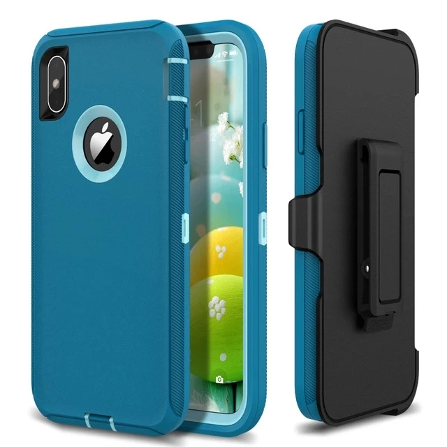 

Armor Phone Case For iPhone X XS Max XR 7 8 6 6S Plus Case 3 in 1 Hybrid PC TPU Shockproof Defender Cover for iPhone 11 Pro Max