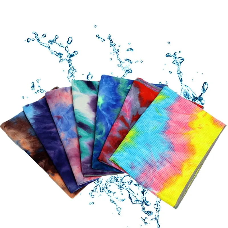 

Gym Swiming Non-Slip Towel Soft Travel Sport Fitness Exercise Pilates Tie-dye Printed Blanket Yoga Mat 183x63cm