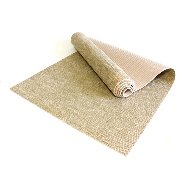 

Custom Wholesale Jute Eco Friendly Yiwu Pilates Cheap Mats Customizable Grounding Double Layer Green Cloth Yoga Mat