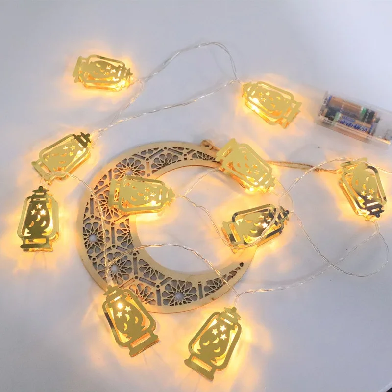 

Ramadan Led Metal String Lights Battery lamps For Festival, Muslim Ramadan decoration