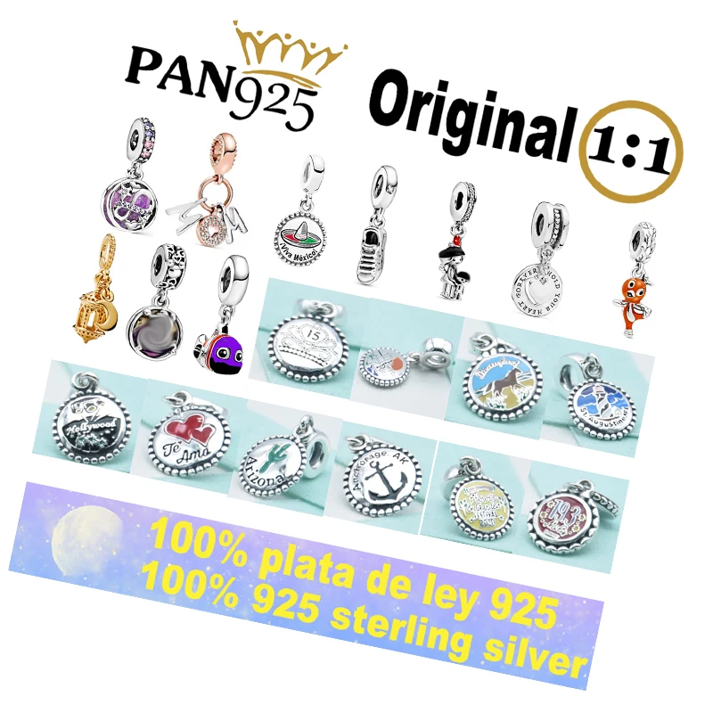 

D035 2021 High Quality 925 Sterling Silver Suitable for fit Pandoraer Bracelet DIY Charm, Free Shipping