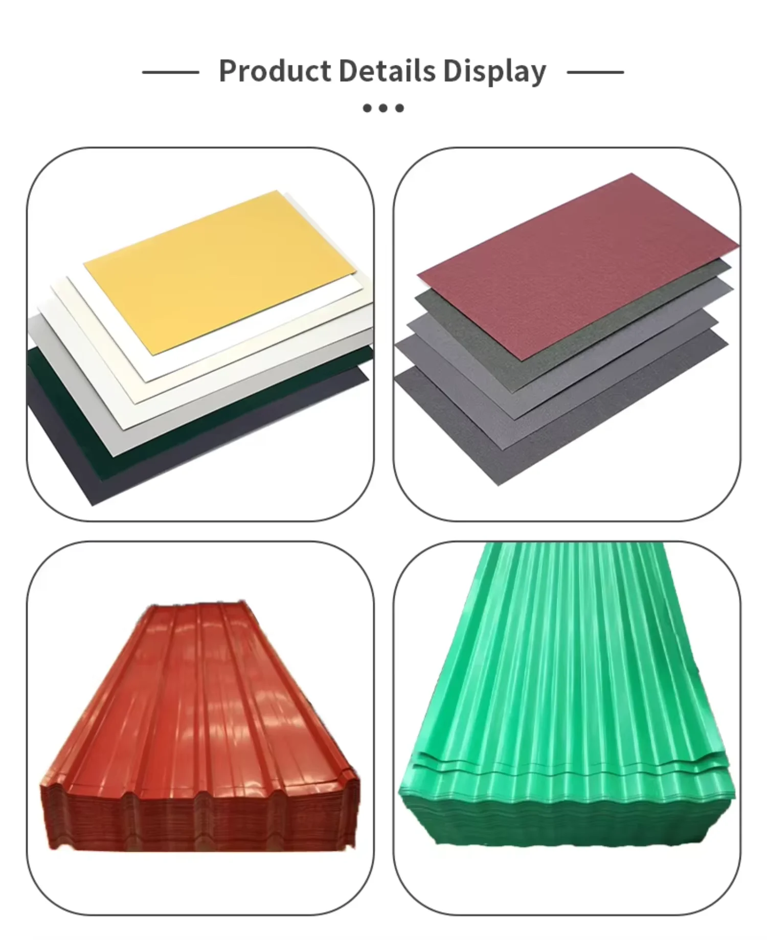 Prepainted Corrugated Steel Sheet DX51D Wave Tile Glazed Tile Shape, Custom Width Length for Building Roof and Fence Material