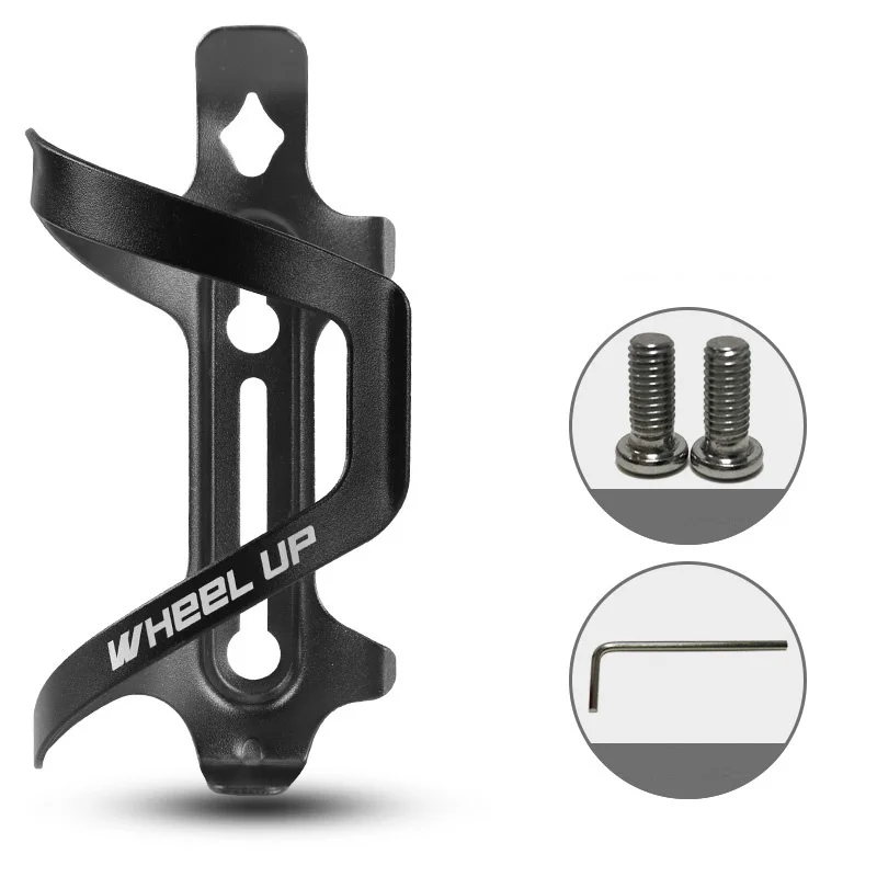 

durable Bike Colorful Stylish Aluminum Alloy Sports Bicycle Water Bottle Cage Bottle Holder With Mount Screws bicycle water, Black/red