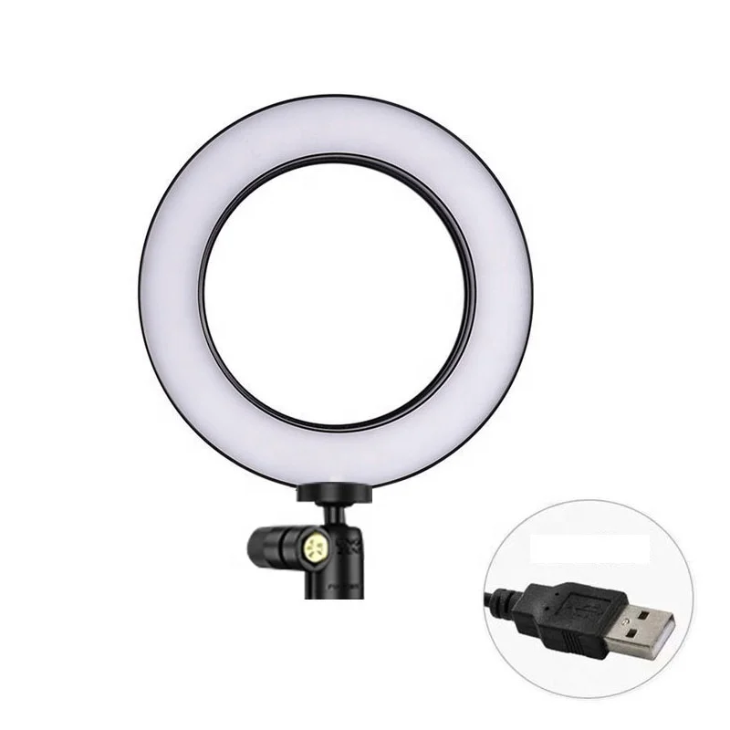 

16cm 6inch Adjustable Live Video Makeup Selfie Portrait Beauty Led Ring Fill Light