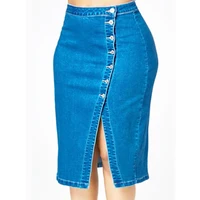 

OEM Fashion hot selling denim skirt for women long denim skirts made in guangzhou