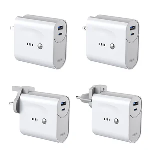 Dual USB Power Bank Integrated Wall Charger