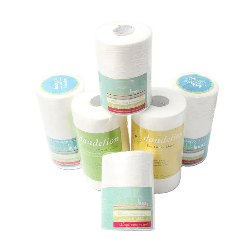 

Factory wholesale Biodegradable Bamboo Nappy Liners roll disposable nappy