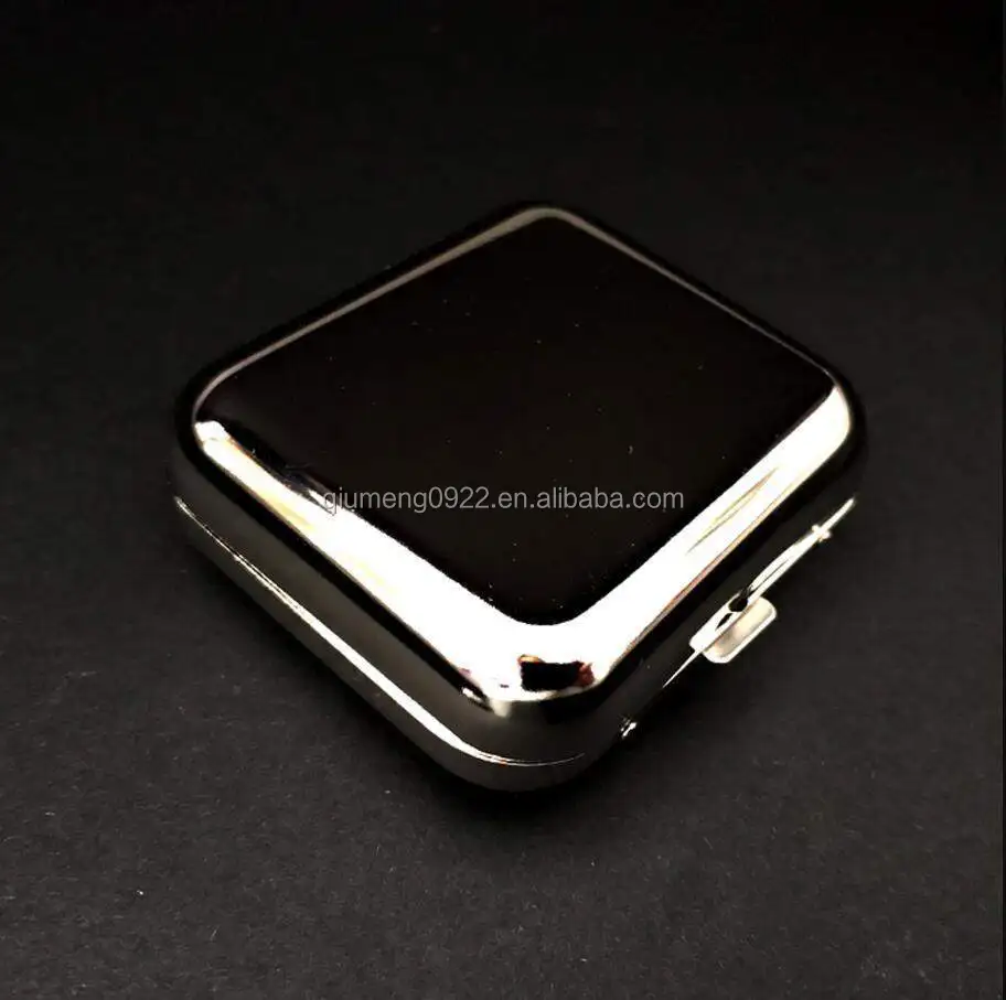 Stainless Steel Square Pocket Portable Ashtray Metal Ash Tray with Lids 
