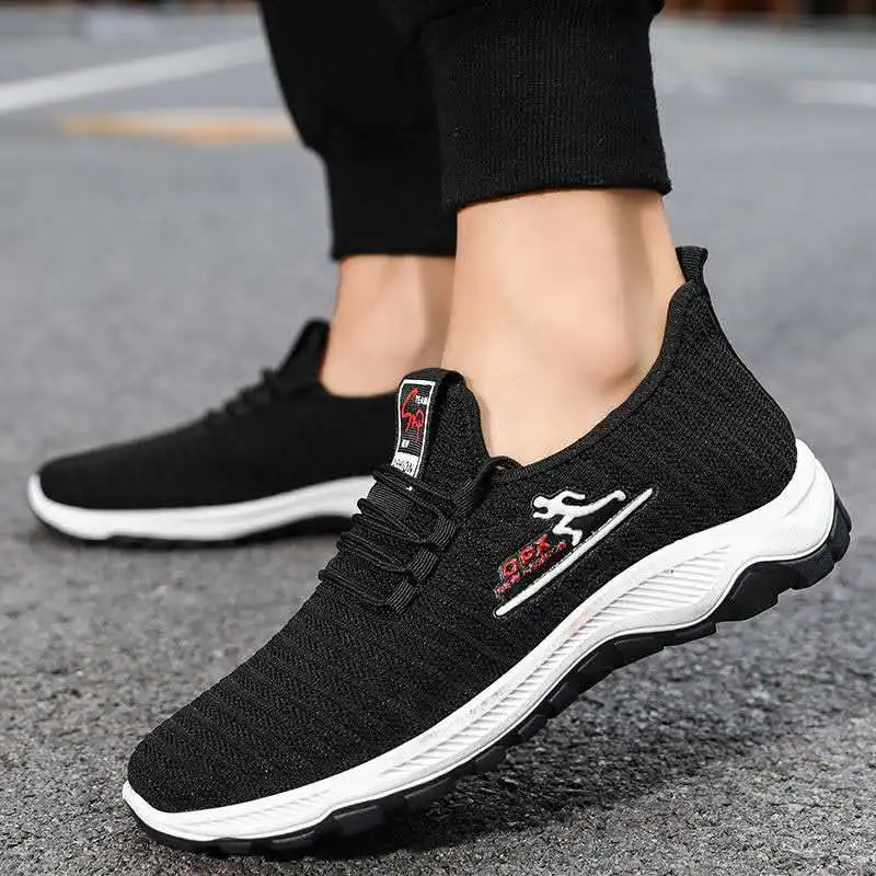 

wholesale Hot Sale in stock Running sneakers fashion casual sneakers walking style shoes, Black