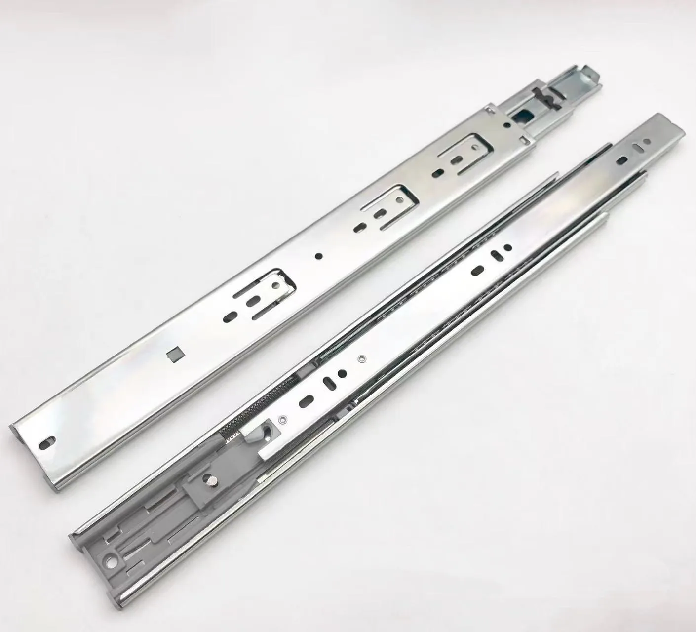 Heavy Duty Modern Sliding Metal Drawer Slide Rails 45mm 3 Fold Full Extension Soft Close for Kitchen Cabinet Outdoor Gym Use