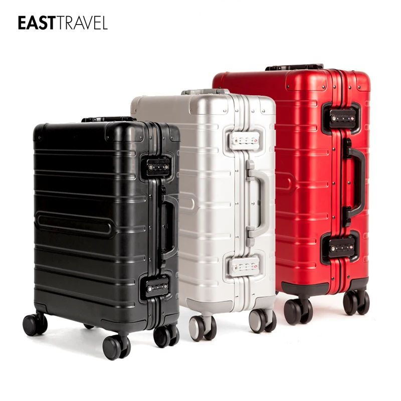 

Fashionable silver suitcase TSA Lock 360 degree wheel full aluminum travel carry on luggage, Sliver ,red,black,gold,blue,green