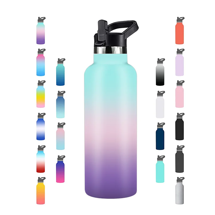 

Ready to ship Everich wide mouth vacuum flask double wall stainless steel insulated sport water bottles, Custom color by spray painting, powder coating