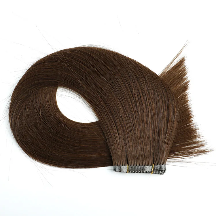 LeShine Double Drawn Remy Unprocessed Cuticle Aligned Raw Flat Weft Hair Skin Pu Weft Hair Extensions  factory