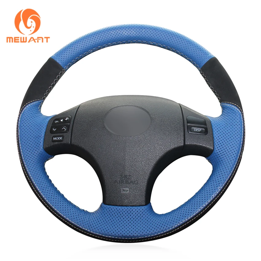 

Custom Hand Sewing Suede Blue Leather Steering Wheel Cover for Lexus IS IS250 IS250C IS300 IS300C IS350 IS350C F SPORT 2005-2011
