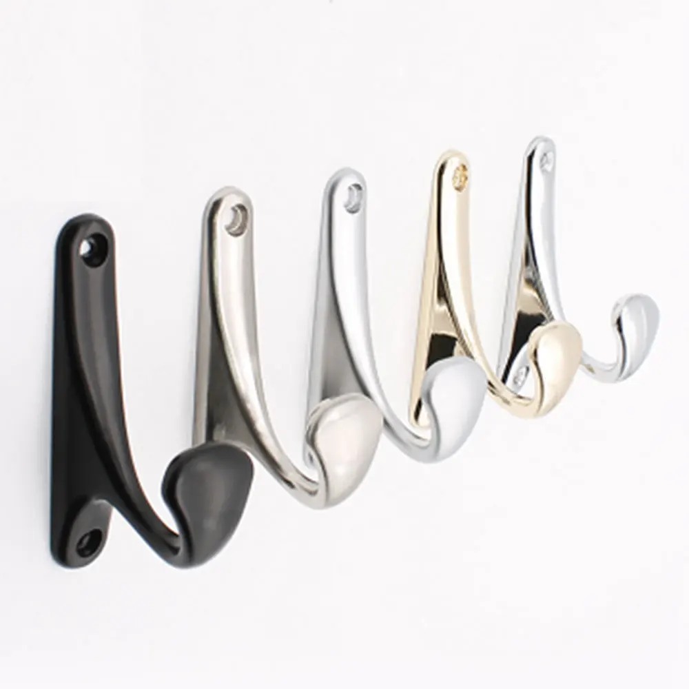 

Modern Simple Decorative Alloy Clothing Chrome Single Wall Hanger Hook, Mbk/cp/pn